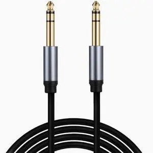 6.35 male to male three core dual channel stereo noise cancellation mono electric box sound mixer Guitar 6.5mm audio cable
