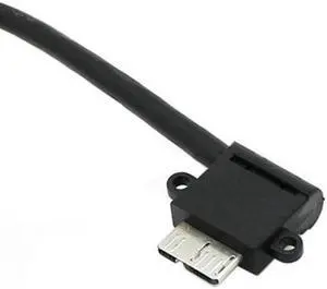 Aomoproing Up Angled 90 Degree USB 3.0 to Micro 10Pin Right Angled Cable 20cm for Cell phone & Hard Disk SSD