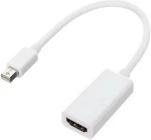 Aomoproing  Mini DisplayPort DP to HDMI Female 1.3 Adapter Support Audio White Color 20cm For Mac