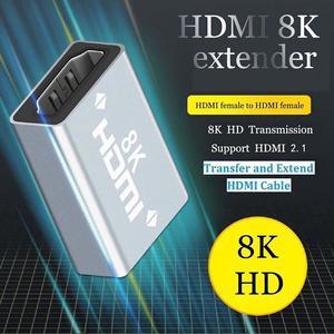 8K HDMI Coupler Aluminum Alloy Female to Female 2 Pack, 8K 8K@60Hz 4K@120Hz HDR HDMI Extension Connector Adapter for HDTV, Roku Stick, Computer, PC, Monitor, Laptop, Projector, DVD Player, PS 4/3