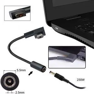 Aomoproing DC Jack 5.5*2.5mm Input to 3Pin Power Plug Cable Compatible for Laptop Blade Pro 17 and Blade 15 Model Support 230W/160W Charge Adapter