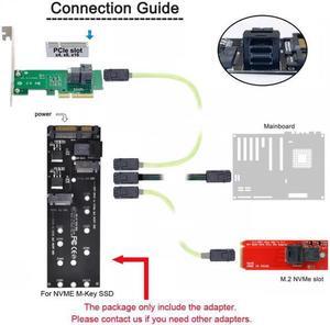 Aomoproing  SFF-8643 to U2 Kit NGFF M-Key to HD Mini SAS NVME PCIe SSD SATA Adapter for Motherboard