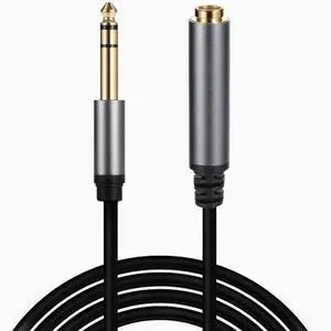 6.35mono dual channel male vowel extended guitar audio line amplifier microphone recording studio 5m