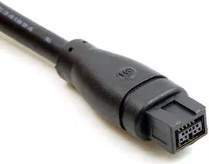 Aomoproing  9 PIN / 6 PIN BETA FireWire 800 - FireWire 400 9-6 Cable IEEE 1394B 1.8m Black