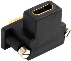 Aomoproing 90 Degree Down Angled DVI Male to HDMI Female Adapter for Computer & HDTV & Graphics Card