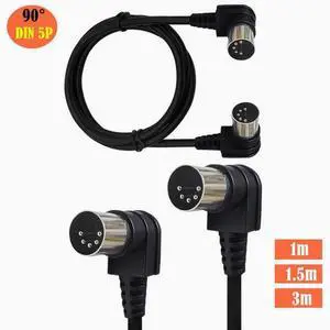 90 degree elbow DIN5P double male line, large 5P connection line Beauty equipment distribution stage fog machine line