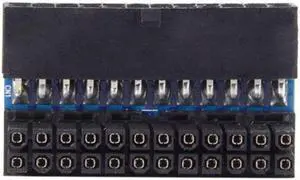 Aomoproing ATX 24Pin Female to 24pin Male 90 Degree Power Adapter Mainboard Motherboard for Desktops PC Supply