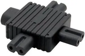 Aomoproing  IEC 320 Figure 8 C8 Male to 3X Female C7 Splitter Power Adapter for Power Supply 1 in 3 out