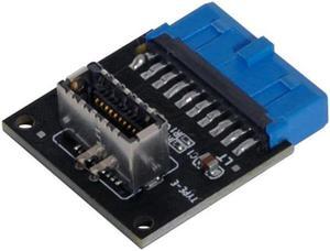 Aomoproing  USB 3.1 Front Panel Socket Key-A Type-E to USB 3.0 20Pin Header Male Extension Adapter for Motherboard