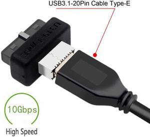 Aomoproing  Overmold USB 3.1 Front Panel Socket Key-A Type-E to USB 3.0 20Pin Header Male Extension Adapter