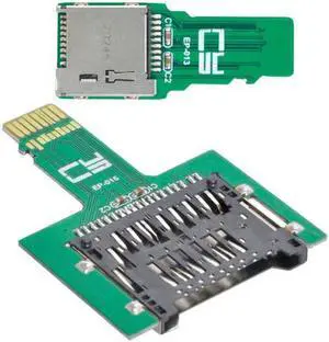 Aomoproing  2pcs TF Micro SD Male Extender to SD Card Female Extension Adapter PCBA SD/SDHC/SDXC UHS-III UHS-3 UHS-2