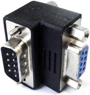 Aomoproing Up Angled 270 degree RS232 D-Sub 9Pin Male screw type To Female Nut type extension Adapter Aomoproing Up Angled 270 degree RS232 D-Sub 9Pin Male screw type To Female Nut type extension Adapter