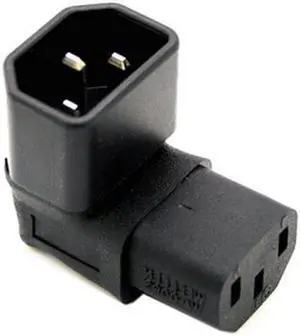 Aomoproing  IEC Male C14 to Up Direction Right Angled 90 Degree IEC Female C13 Power Extension Adapter