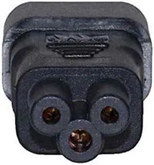 Aomoproing  IEC 320 Adapter 3 Poles Socket C14 to Cloverleaf Plug Micky C5 Straight Extension Power Adapter
