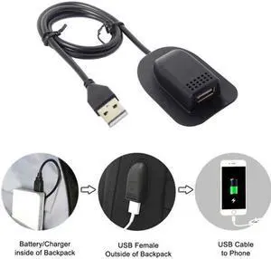 Aomoproing  Backpack USB Charging Cable Practical Convenient Outdoor Travel Camping External