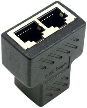 Aomoproing STP UTP Cat6 RJ45 8P8C Plug To Dual RJ45 Splitter Network Ethernet Patch Cord Adapter
