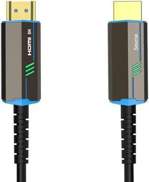 8K Long HDMI Fiber Optic Cable 16Feet/5m, [48Gbps, in-Wall CL3 Rated, eARC, 8K 60Hz, 4K 144Hz, HDCP 2.3, HDR10+] Compatible for PC, TV, playstation4, PS5, Xbox Series X, RTX3090/3080