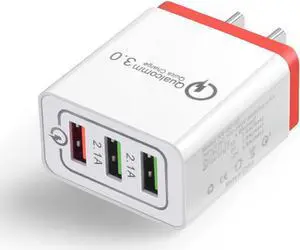 3 Ports Quick Charger QC 3.0 18W USB Charger For iphone 7 8 iPad Samsung S8 Huawei Xiaomi Fast Charger QC3.0 EU/US/UK Plug