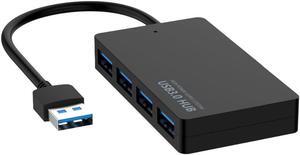 USB 3.0 Data HUB, 4-Port USB 3.0 Portable Data Hub for Macbook, Mac Pro / mini, iMac, XPS, Surface Pro, Notebook PC, USB Flash Drives, Mobile HDD and More