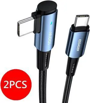 100W USB C to USB C Cable Right Angle 90 Degree, 5A PD QC 4.0 Type C to Type C Cable Super Fast Charging USB C Cable(3.3ft, 2 Pack) 100W USB C to USB C Cable Right Angle 90 Degree, 5A PD QC 4.0 Type C to Type C Cable Super Fast Charging USB C Cable(3.3ft, 2 Pack)