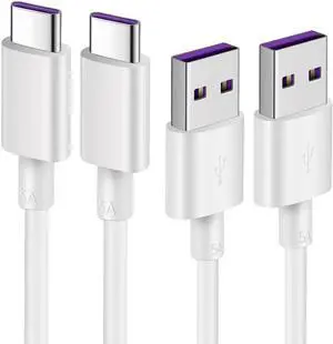 USB C Cable, 5A Fast Charging 2-PACK 3.3FT Almost Unbreakable Type C Cable /USB3.0 Charging Cord Compatible with Samsung Galaxy S8/S9, MacBook, LG G6 V20 G5,Google Pixel Huawei Mate 20 Pro Mate20