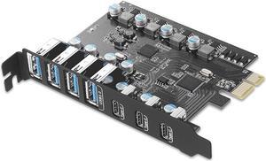 7 Ports (3X USB C - 4X USB A) USB PCI Express Card PCIe, 5Gbps High Speed USB3.0 PCI-EX1 X4 X8 X16 Adapter Converter for Desktop PC, for for XP, for WIN7, for WIN8, for WIN8.1, WIN10