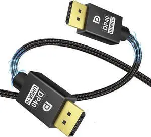 8K 60Hz DisplayPort Cable 3.3FT,DP 2.1 Male Ultra High Speed Cord for Laptop/PC/TV/Gaming Monitor, Supports 8K@60Hz, 4k@144Hz/120Hz 2K@240Hz)