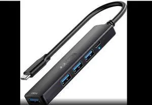 5-Port Powered USB C Hub USB C to USB 3.0 Port Hub with USB C Powered/Data Port USB C Dock USB Extender for Type C Laptop MacBook iMac HP and More