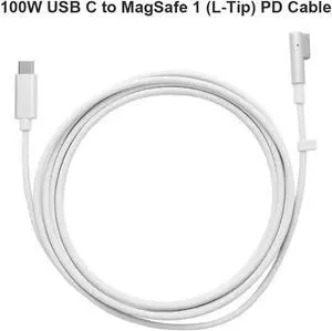 USB C Type C to Magsafe 1 L-Tip Adapter PD Cable for Apple MacBook Pro 13" 15" 17" MacBook 13" Macbook Air Pro 11 inch 13 inch (Before 2012 Year) A1244 A1369 A1370 A1184 A1330 A1344 A1222 A1172