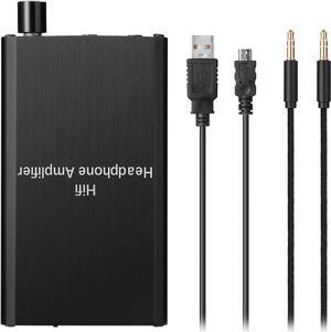 Headphone Amplifier, Portable HiFi Headphone Amp 3.5mm Stereo Audio Gain Switch Support Impedance 16-300 Headset for MP3/MP4 /Phones/Digital Players/Computers/Xbox one,PS4,PS5 Controller