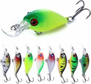 8pcs Lot Crankbaits 5cm/4.4g Minnow Fishing Lures Hook Tackle Hard Bait Wobbler
