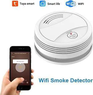 WiFi Smoke Detector Tuya APP Smart Life Kitchen Warehouse Home Fire Alarm System