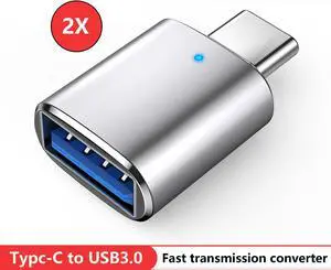 USB C to USB Adapter 2-Pack High-Speed Data Transfer, USB-C to USB 3.0 Female Adapter