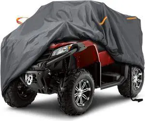 Heavy Duty Waterproof 4 Wheeler Cover, Rip Resistant Night Quad Four Wheeler ATV Cover with Advanced Waterproofing