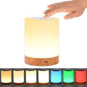 Table Lamp Bedside Touch Control Lamp for Bedroom Modern Design Smart Nightstand Desktop LED Lamps Portable for Read