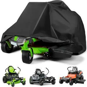 Black Riding Mower Cover, All Weather Waterproof Outdoor Lawn Mower Protector Black Riding Mower Cover, All Weather Waterproof Outdoor Lawn Mower Protector