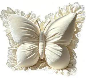 White Butterfly Shaped Throw Pillow, Soft Plush Decorative Butterfly Cushion, Aesthetic Fluffy Accent Pillow, Ergonomic Comfort Cushion White Butterfly Shaped Throw Pillow, Soft Plush Decorative Butterfly Cushion, Aesthetic Fluffy Accent Pillow, Ergonomic Comfort Cushion