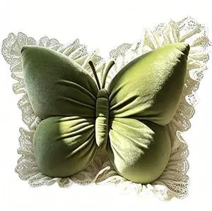 Green Butterfly Shaped Throw Pillow, Soft Plush Decorative Butterfly Cushion, Cute Ergonomic Accent Pillow for Bedroom, Sofa, Living Room Green Butterfly Shaped Throw Pillow, Soft Plush Decorative Butterfly Cushion, Cute Ergonomic Accent Pillow for Bedroom, Sofa, Living Room