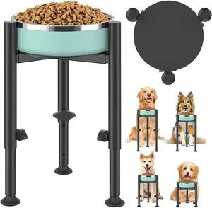 Adjustable Dog Bowl Stand, Metal Elevated Pet Feeder Holder with Adjustable Height and Width, Indoor Outdoor Raised Pet Food Water Bowl Support Bracket for Dogs and Cats Adjustable Dog Bowl Stand, Metal Elevated Pet Feeder Holder with Adjustable Height and Width, Indoor Outdoor Raised Pet Food Water Bowl Support Bracket for Dogs and Cats