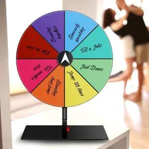 Full-Metal Tabletop Spinning Prize Wheel, 8 Inch Portable Roulette Game Wheel, Ideal for Wedding, Birthday, Holiday, Graduation & Carnival Party Activities Full-Metal Tabletop Spinning Prize Wheel, 8 Inch Portable Roulette Game Wheel, Ideal for Wedding, Birthday, Holiday, Graduation & Carnival Party Activities