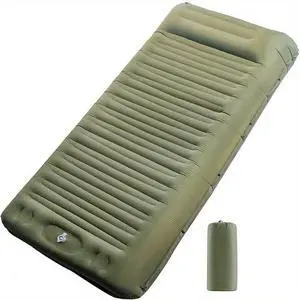 Upgraded 5.51 Inch Self-Inflating Camping Pad with Built-in Pump, Ultra Light Inflatable Sleeping Mat, Compact Streamlined Camping Bed for Camping, Backpacking, Hiking, Ideal Gear for Solo Campers Upgraded 5.51 Inch Self-Inflating Camping Pad with Built-in Pump, Ultra Light Inflatable Sleeping Mat, Compact Streamlined Camping Bed for Camping, Backpacking, Hiking, Ideal Gear for Solo Campers