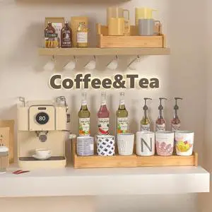 Tabletop 2-Layer Wooden Mug Storage Rack, Wooden Coffee Cup Display Holder, Desktop Organizer for Kitchen Mugs Tabletop 2-Layer Wooden Mug Storage Rack, Wooden Coffee Cup Display Holder, Desktop Organizer for Kitchen Mugs