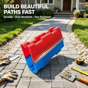 Plastic Hollow Concrete Block Mold, Reusable Interlocking Brick Mould, DIY Concrete Hollow Brick Molding Tool for Garden Landscape Construction Plastic Hollow Concrete Block Mold, Reusable Interlocking Brick Mould, DIY Concrete Hollow Brick Molding Tool for Garden Landscape Construction