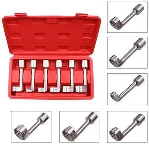 L-Shaped Pipe Wrench, 7-Type Hex Socket Wrench, Single Perforated Elbow Tubular Wrench, Heavy Duty Hex Repair Tool L-Shaped Pipe Wrench, 7-Type Hex Socket Wrench, Single Perforated Elbow Tubular Wrench, Heavy Duty Hex Repair Tool