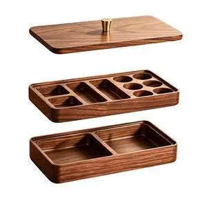 Creative Wooden Jewelry Storage Box, Double Layer Dustproof Jewelry Display Case, Multi-Functional Desktop Organizer for Bracelets, Watches, Earrings, Rings and Accessories Creative Wooden Jewelry Storage Box, Double Layer Dustproof Jewelry Display Case, Multi-Functional Desktop Organizer for Bracelets, Watches, Earrings, Rings and Accessories
