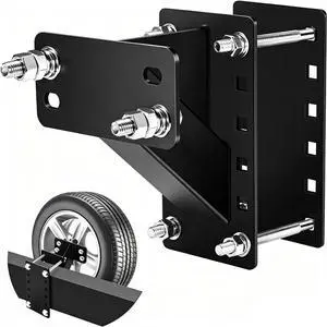 Trailer Spare Wheel Carrier, Heavy Duty Car Spare Tire Mount Bracket, Universal Rustproof Trailer Tire Holder, No Lock Design Vehicle Trailer Replacement Accessories Trailer Spare Wheel Carrier, Heavy Duty Car Spare Tire Mount Bracket, Universal Rustproof Trailer Tire Holder, No Lock Design Vehicle Trailer Replacement Accessories