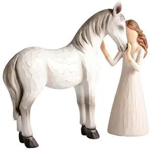 Girl and Horse Resin Statue, Hugging Animal Art Sculpture, Modern Resin Craft Ornament, Creative Home Desktop Decoration, Ideal Festival Gift for Family and Friends Girl and Horse Resin Statue, Hugging Animal Art Sculpture, Modern Resin Craft Ornament, Creative Home Desktop Decoration, Ideal Festival Gift for Family and Friends