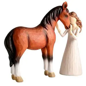 Girl and Horse Resin Statue, Hugging Animal Art Sculpture, Modern Resin Craft Ornament, Creative Home Desktop Decoration, Ideal Festival Gift for Family and Friends Girl and Horse Resin Statue, Hugging Animal Art Sculpture, Modern Resin Craft Ornament, Creative Home Desktop Decoration, Ideal Festival Gift for Family and Friends