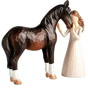 Girl and Horse Resin Statue, Hugging Animal Art Sculpture, Modern Resin Craft Ornament, Creative Home Desktop Decoration, Ideal Festival Gift for Family and Friends Girl and Horse Resin Statue, Hugging Animal Art Sculpture, Modern Resin Craft Ornament, Creative Home Desktop Decoration, Ideal Festival Gift for Family and Friends