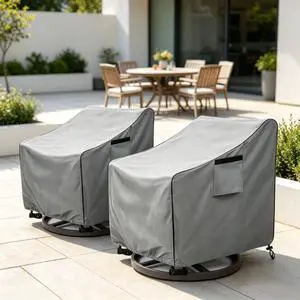 2 Pack Patio Swivel Chair Covers, Waterproof HeavyDuty Oxford Outdoor Furniture Protector, Wind Resistant AntiUV Cover for Swivel Patio Armchairs 2 Pack Patio Swivel Chair Covers, Waterproof HeavyDuty Oxford Outdoor Furniture Protector, Wind Resistant AntiUV Cover for Swivel Patio Armchairs